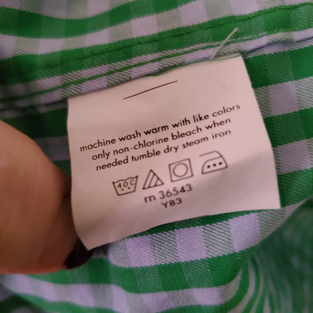 👔 Michael Kors Green & White Gingham Shirt - Picture 4 of 9